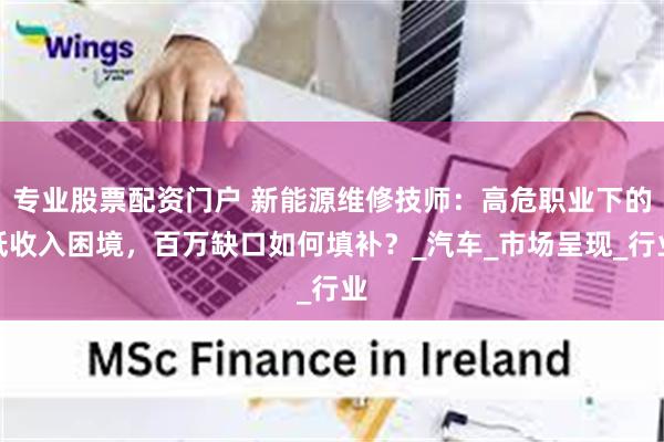 专业股票配资门户 新能源维修技师：高危职业下的低收入困境，百万缺口如何填补？_汽车_市场呈现_行业